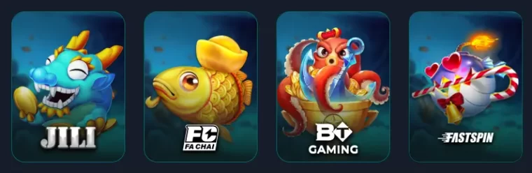 jilix online casino fishing games display with underwater shooting action